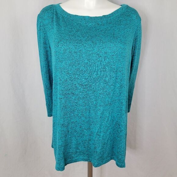 Travel‎ Elements Teal Heathered Lightweight Popover Sweater Size XL - Picture 1 of 6